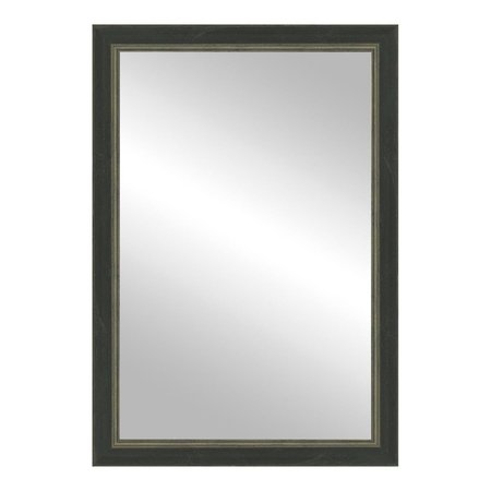 MADE4MANSIONS 24 x 30 in. Dara Framed Mirror, Black & Silver MA2666159